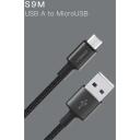 Orsen USB kabelis S9M, 1,0 M, 2,1A, TPE + audums, YD/T 1591-2009