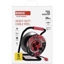 Emos Уличный удлинитель катушка P19222, 25 м, 4 розетки, 16 А, 230 В, IP44, H07RN-F 1,5 мм2, резина/неопрен