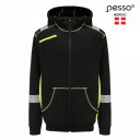 Auk&scaron;tos matomumo striukė su gobtuvu, Pesso, JERSEY_HV-2XL, juoda/geltona, 2XL