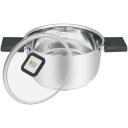 Resto Kastrul 92202 2.5L, L&auml;bim&otilde;&otilde;t: 18 cm, Materjal: Bakeliit, Roostevaba teras, Ergonomilised kokkuklapitavad k&auml;epidemed
