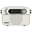 Retrostiilis kaasaskantav FM raadiok&otilde;lar Bluetoothiga 3W AM SW USB microSD AUX valge SV-020439 SVEN