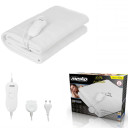 Elektriskā apsildāmā sega 1 personai 4 temperatūras līmeņi mazgājama ar pulti 60 W poliesters balta 80 × 150 cm MS7419 Mesko