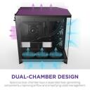 Nzxt Корпус H9 Flow CM-H92FB-01, 3x140мм передние вентиляторы, 1x120мм задний вентилятор, поддержка радиатора 420мм