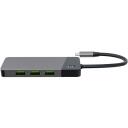 Green Cell HUB USB-C ADAPTER GC CONNECT 7W1, 3xUSB 3.1, HDMI 4K 60Hz, USB-C PD 85W, 1xHDMI, 1xSD, 1xTF, 1xUSB-C F, 1xUSB-C M