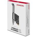 Axagon интерфейсная карта PCEA-P1N, PCIe 2.0, 1 параллельный порт, DB25, 5 Гбит/с, CE, RoHS, 1 шт.