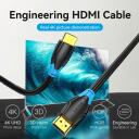 Vention HDMI kabelis 1.5M AACBG, 4K 60Hz, 18 Gbit/s, 3D, HDMI 2.0, Melns, Zelta savienotāji