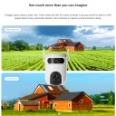 Ezviz H9C CS-H9c-5MP-5MP Divu Objektīvu Ārējā IP65 5MP 3K Viedā Pan & Tilt 360 Kamera MicroSD / Nakts Redzamība Balta