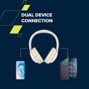 Wireless headphones with ANC noise cancellation OnRiff 10 ANC Beige CNS-CBTHS10BG CANYON