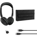 Jabra Evolve2 65 Flex Link380c UC Stereo 26699-989-899, 30m, stereo, uz ausīm, 136g, 1xUSB-C, trok&scaron;ņu slāpē&scaron;ana