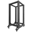 Lanberg Open Rack kapp OR01-6822-B, 22U, 600kg, 600x800mm, must, 23kg, ratastega, eemaldatav raam