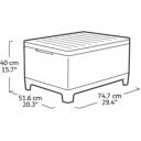 Keter Aia laud/hoiustuskast Scandi Storage Table 29214803ECN, 51,6cm x 74,7cm x 40cm, 5,30kg