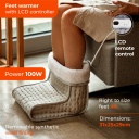 Foot warming device with 4 levels and remote control made of soft plush fabric with removable thermal lining 140W Grey AD7432 Adler