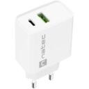 Natec Lādētājs RIBERA NUC-2061, 20W, 100-240V, 50/60Hz, 3A, 1xUSB-A, 1xUSB-C, ātrā uzlāde, universāls