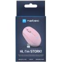 Natec STORK hiir, NMY-2002, 1600 DPI, 2.4 GHz, 3 nuppu, AA aku, traadita, roosa
