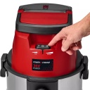 Bezvadu mitrā/sausā putekļu sūcējs, EINHELL, 2347170, 25 L nerūsējo&scaron;ā tērauda tvertne, 150 mbar sūk&scaron;anas jauda, 2 ātrumi, 2,5 m &scaron;ļūtene