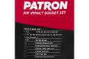 Smūginių įrankių rinkinys, PATRON, P-68262-5MPB, 26 vnt., 3/4" ir 1" 6-kampės galvutės