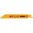 Dewalt stūmoklinis pjūklas DT2348-QZ 152 mm 10-14TPI Bi-Metalas, 5 vnt, sustiprinta dantų petys, anti-stick danga