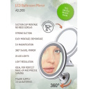 Super patogus LED makiažo veidrodis su stalo stovu ir sieniniu tvirtinimu 20 cm su 2×AAA maitinimu Baltas AD2168 Adler