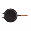 Le Creuset Cast iron pan with wooden handle &Oslash;28cm mat black 02732434 Le Creuset