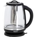 Camry | Kettle | CR 1290 | Standard | 2200 W | 2 L | Plastic/glass | 360&deg; rotational base | Black/Transparent