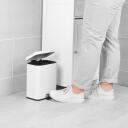 Beldray Miskaste LA035235WHTFEU7, 5l, 2 nodalījumi, nerūsējo&scaron;ais tērauds, balta, ar pedāli