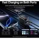 Vention įkroviklis FEFB0-EU 45W, 100-240V, 2 USB-C, greitas įkrovimas, universali suderinamumas, juodas