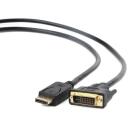 Gembird DisplayPort į DVI adapteris CC-DPM-DVIM-3M, ilgis 3 m, jungtis 1: DisplayPort, jungtis 2: DVI