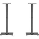Sbox Skaļruņa statīvs SB-76L, SB-76L, 300x300x765mm, 25kg, melna ar smalku tekstūru, rūdīts stikls, tērauds, plastmasa
