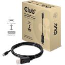 Club3D Mini DisplayPort uz DisplayPort 1.4 kabelis, 2 m, 32.4 Gbit/s, 8K 60Hz, 3 slāņu aizsardzība, melns