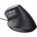 Trust USB datorpele Bayo II 25144, 2400 DPI, 6 pogas, 1.5m kabelis, ergonomisks, melna