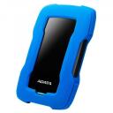 Adata HDD AHD330-1TU31-CBL 1TB, 2.5", USB 3.2 Gen 1, Sinine, L&ouml;&ouml;gikindel, 256-bit AES kr&uuml;pteerimine