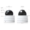 IP PoE stebėjimo kamera 2K 4 MP 2688&times;1512 PoE 30 fps itin platus 102.4&deg; matymo kampas IR naktinis matymas iki 20 m AI įvykių aptikimas RJ45 sieninis/lubinis montavimas UVC-G5-Dome Ultra Balta Ubiquiti