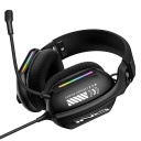 ONIKUMA X12 vadu spēļu austiņas 40 mm skaļruņi stereoskats 20&ndash;20 000 Hz RGB apgaismojums elastīgs omnidirekcionāls mikrofons USB + 3,5 mm kabelis saderīgas ar PC, klēpjdatoriem un konsolēm melns