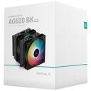 Deepcool CPU Jahuti AG620 BK ARGB R-AG620-BKANMN-G-2, 260W, 67.88 CFM, 6 soojus toru, RGB LED, PWM tugi