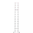 Teleskoopredel T80 FlexLine / alumiinium / 13 astet 037113131 HAILO 380 cm 13,1 kg 150 kg