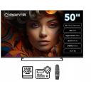 Manta televizors 50LUV125E, 50 collas, 3840 x 2160, 3 HDMI, 2 USB, 10 W, Wi-Fi, HDR 10, Dolby Digital Plus, viesnīcas režīms