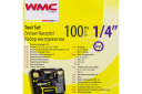 Instrumentu komplekts, WMC TOOLS, WMC-20100, 100 gab., 1/4" universāls, plastmasas korpuss