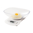 Electronic kitchen scales with large bowl and LCD AD 3137 up to 5 kg accuracy 1 g auto-zero auto-off large bowl White Adler