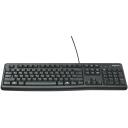 Logitech Klaviatuur K120 920-002479 USB, 1.5 m kaabel, QWERTY, must, t&auml;issuuruses, madala profiiliga, pritsmekindel kuni 60 ml