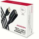 Axagon USB кабель ADR-215, 15м, активный A-M к A-F, 1 x USB 2.0, 1 x USB 3.0, черный