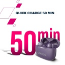 Bezvadu TWS austiņas ar ANC un ENC trok&scaron;ņu slāpē&scaron;anu OnGo TWS-10 Bē&scaron;s CNS-TWS10BG CANYON