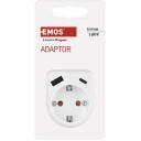 Emos Адаптер P0075, 1&times;, 1&times;USB-A 5V/2,4A/12W, 1&times;USB-C 5V/3A/15W, 3680W, IP20, защита от детей