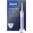 Oral-B Elektriskā zobu birste D103 Vitality PRO Lilac, 1 uzgalis, 3 režīmi, 720 min uzlādes laiks, 7600 apgriezieni/min