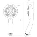 Ab Du&scaron;as klausule 9145401, 105mm, 5 režīmi, apaļa, hromēta/melna