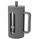 Resto French Press 90535, 1 L, pelēka, borosilikāta stikls, nerūsējo&scaron;ā tērauda filtrs, plastmasas vāks, ergonomiska rokturis