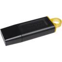Kingston DataTraveler Exodia DTX/128GB, 128 GB, USB Type-A, USB 3.2 Gen 1, apsauginis dangtelis, raktų pakabukas, juoda/geltona