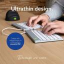 R-Go Tools klaviatuur R-GO SPLIT BREAK, traadita, Bluetooth 5.0, QWERTY, valge, 1.02 m kaabel, ergonoomiline, 350 g