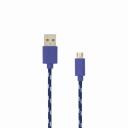 Sbox USB kabelis USB-1031BL, 1m, 480 Mbps, USB A M, microUSB M, pīts kabelis, zila