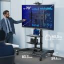 Onkron TV stovas TS1552-B, 40-70 colių, maksimali apkrova 60.5 kg, auk&scaron;čio reguliavimas 1200-1500 mm, 2 AV lentynos