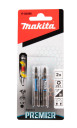 Torsion skrūvgriežu uzgalis (E-form), PZ1-50mm, 2gab. Impact Premier, E-03296 MAKITA